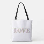 LOVE - kleurrijke koffiebonen Tote Bag (Achterkant)