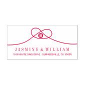 Love Knot Circle Double Happiness Chinese Wedding Zelfinktende Stempel (Design)