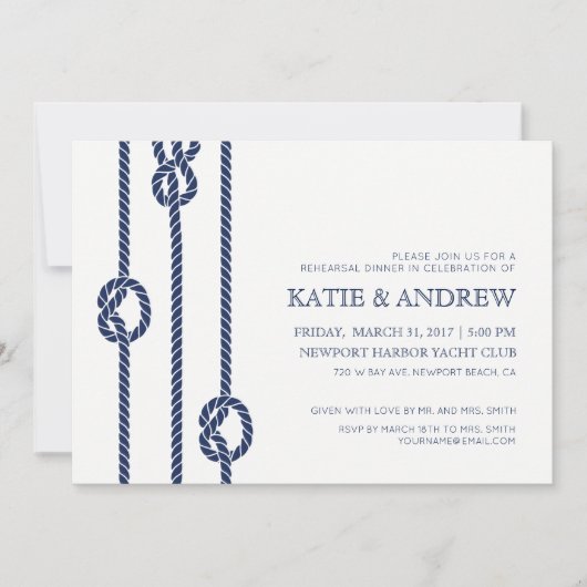 Love Knot Invitation Kaart (Voorkant)