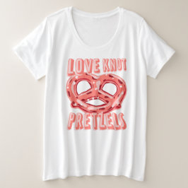 Love Knot Pretzel Grote Maat T-shirt