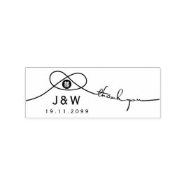 Love Knot Union Double Happiness Bedankt Weddensch Rubberstempel