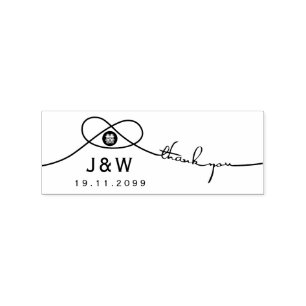 Love Knot Union Double Happiness Bedankt Weddensch Rubberstempel