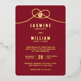 Love Knot Union Double Happiness Chinese Wedding F Folie Uitnodiging