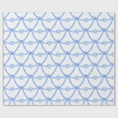 Love Knots Blauw Touw Wrapping Papier (Vlak)