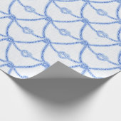 Love Knots Blauw Touw Wrapping Papier (Hoek)