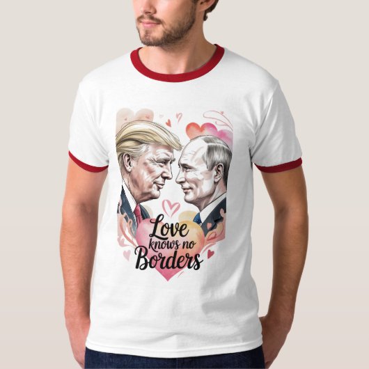 Love Knows No Border Valentine Tee T-shirt (Voorkant)