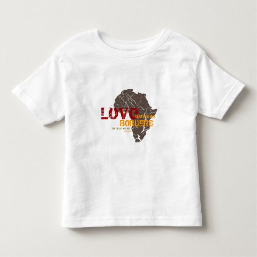Love Knows No Borders - Africa Adoption Gepersonal Kinder Shirts (Voorkant)