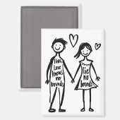 Love knows no bounds magneet (Voorkant / Achterkant)