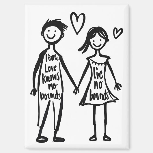 Love knows no bounds magneet (Voorkant)