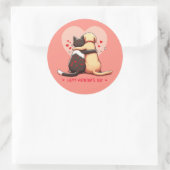 Love knows no bounds ronde sticker (Tas)