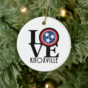 LOVE Knoxville Tennessee Keramisch Ornament
