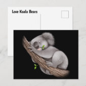 Love Koala Beren Briefkaart (Voorkant / Achterkant)