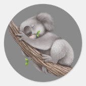 Love Koala Beren Ronde Sticker (Voorkant)