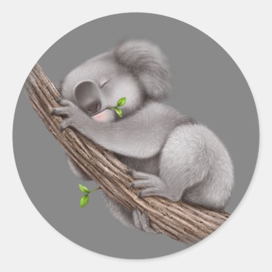 Love Koala Beren Ronde Sticker (Voorkant)