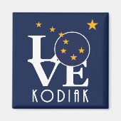 LOVE Kodiak Alaska Magneet (Voorkant)