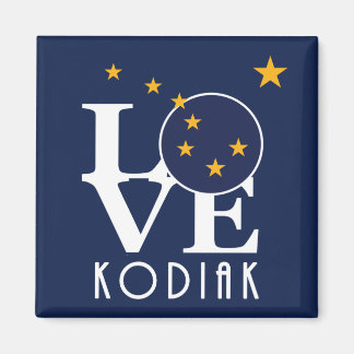 LOVE Kodiak Alaska Magneet