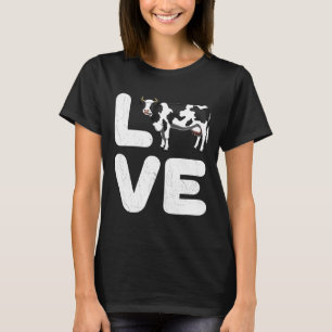 Love Koe Dairy Farmer Boerderij Animal Premium T-shirt