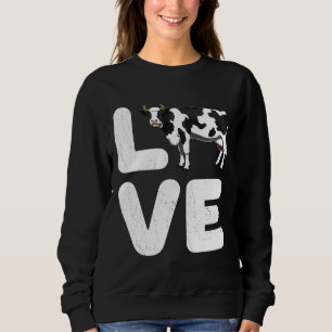 Love Koe Dairy Farmer Boerderij Animal Premium Trui