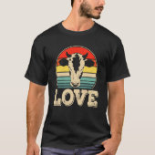 Love Koe Retro Sunset T-shirt (Voorkant)