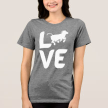 LOVE Koe Vrouwen T-shirt – Schattige Boerderijdier