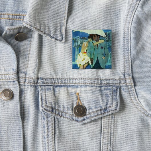 Love komt bij Miss Lucas Vierkante Button 5,1 Cm (In situ)