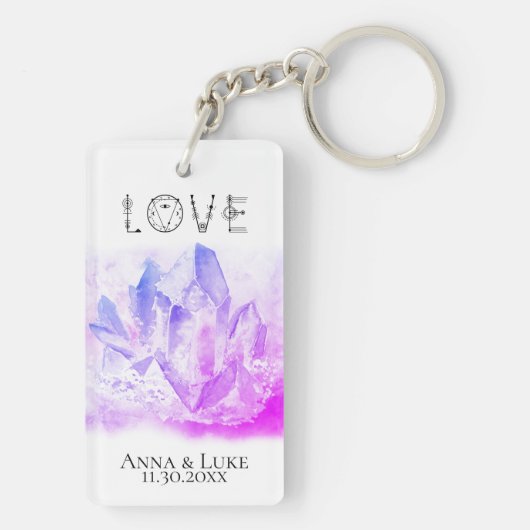 *~* "LOVE" Kristallen Evenementen Bruiloften SWAG Sleutelhanger (achterkant)
