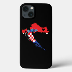 Love Kroatië Gift Kroatië Pride Heart Case-Mate iPhone Case