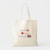 Love Kroatië Peace Sign Heart Kroatische vlag Tote Bag (Voorkant)