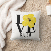 LOVE Kula Hawaii Yellow Hibiscus Kussen (Deken)