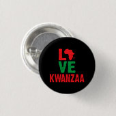 Love Kwanzaa Ronde Button 3,2 Cm (Voorkant /achterkant)