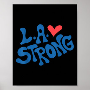 Love La Heart Los Angeles Sterk Ondersteunend Poster
