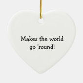 LOVE laat de wereld rondgaan Keramisch Ornament (Achterkant)