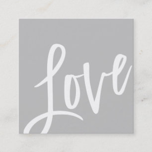 LOVE LABEL schattig bleek grijs wit borstellettert