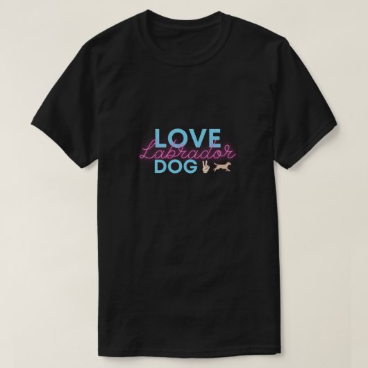 LOVE Labrador HOND T-shirt (Design voorkant)