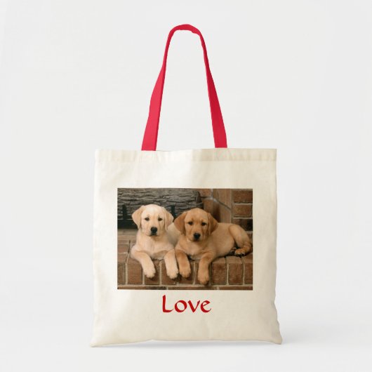 Love Labrador Retrievers Puppies Canvas Canvas tas (Voorkant)