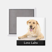 Love Labs "Yellow Labrador Retreiver" magneet (Voorkant / Achterkant)