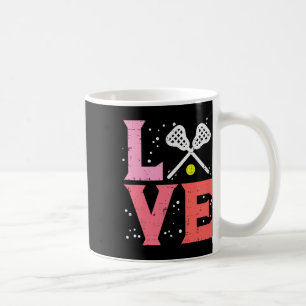 Love Lacrosse Cool Lax Player Goalie Coach Mannen  Koffiemok