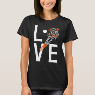 LOVE Lacrosse Geweldige Cool Lacrosse Cadeau T-shirt