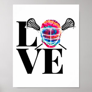 Love Lacrosse Shirt voor Lacrosse speler Lax Poster
