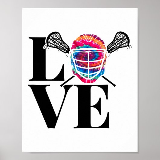 Love Lacrosse Shirt voor Lacrosse speler Lax Poster (Voorkant)