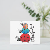 Love Ladybugs Briefkaart (Staand voorkant)