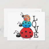 Love Ladybugs Briefkaart (Voorkant / Achterkant)