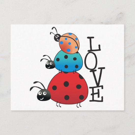 Love Ladybugs Briefkaart (Voorkant)