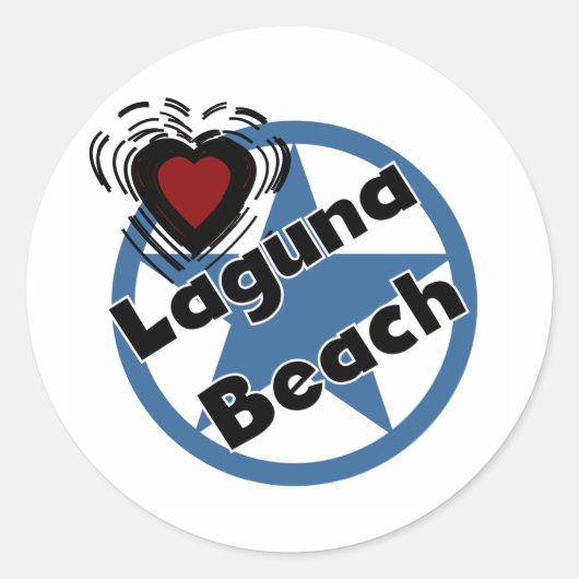 Love Laguna Beach Ronde Sticker (Voorkant)