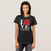LOVE Lahaina Red Hibiscus T-shirt (Voorkant volledig)