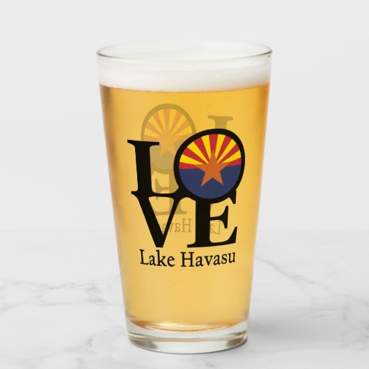 LOVE Lake Havasu Glas (Achterkant gevuld)