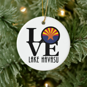 LOVE Lake Havasu Keramisch Ornament