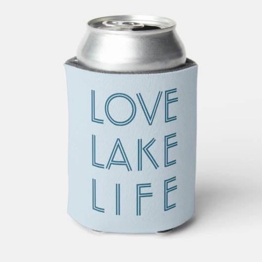 LOVE LAKE LIFE aangepaste naam meer Blikjeskoeler (Blikje Achterkant)
