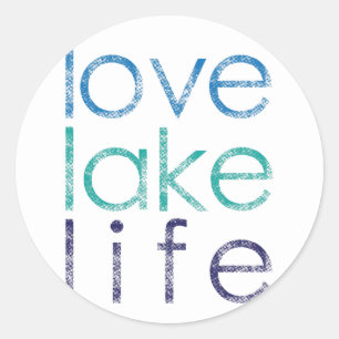 Love Lake Life Ronde Sticker