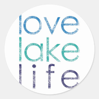 Love Lake Life Ronde Sticker
